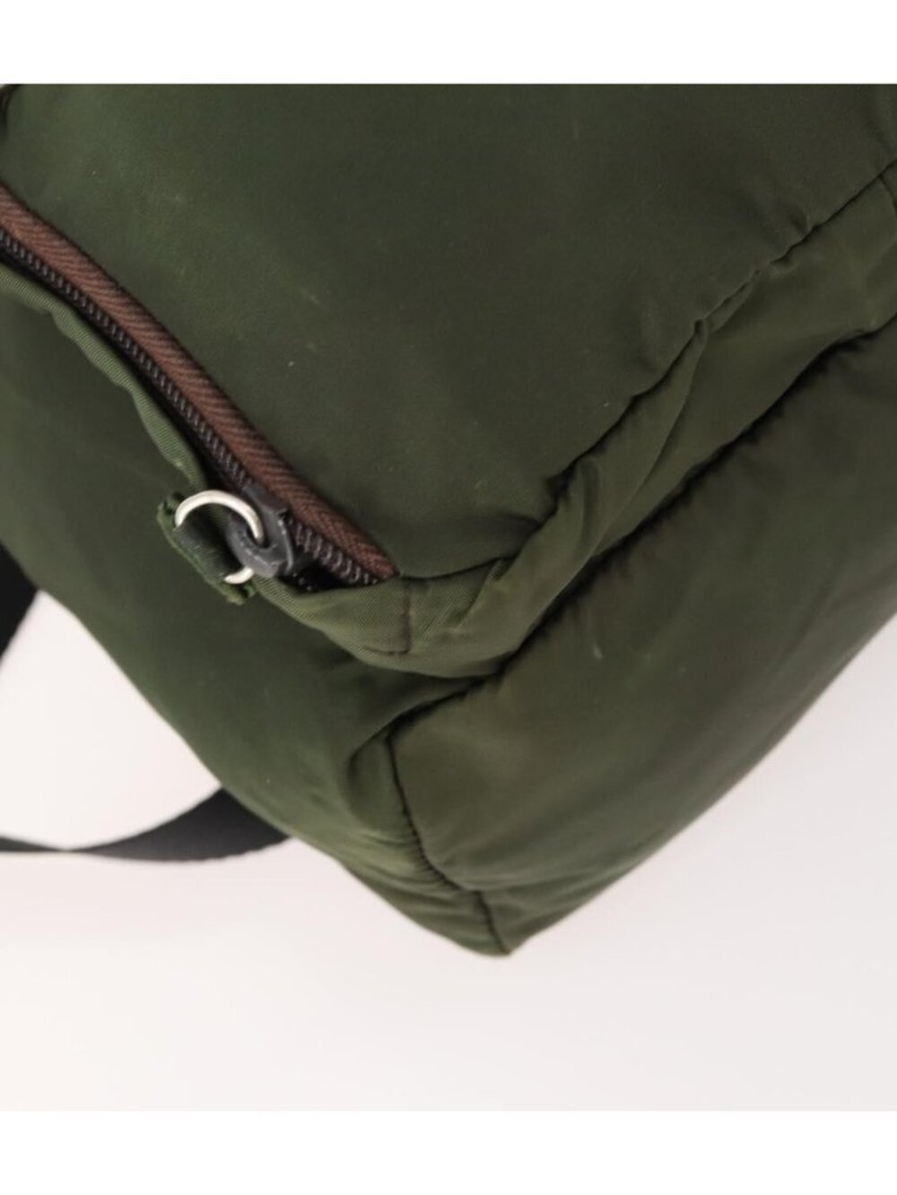 PRADA Backpack Nylon Green Silver - Picture 9 of 16